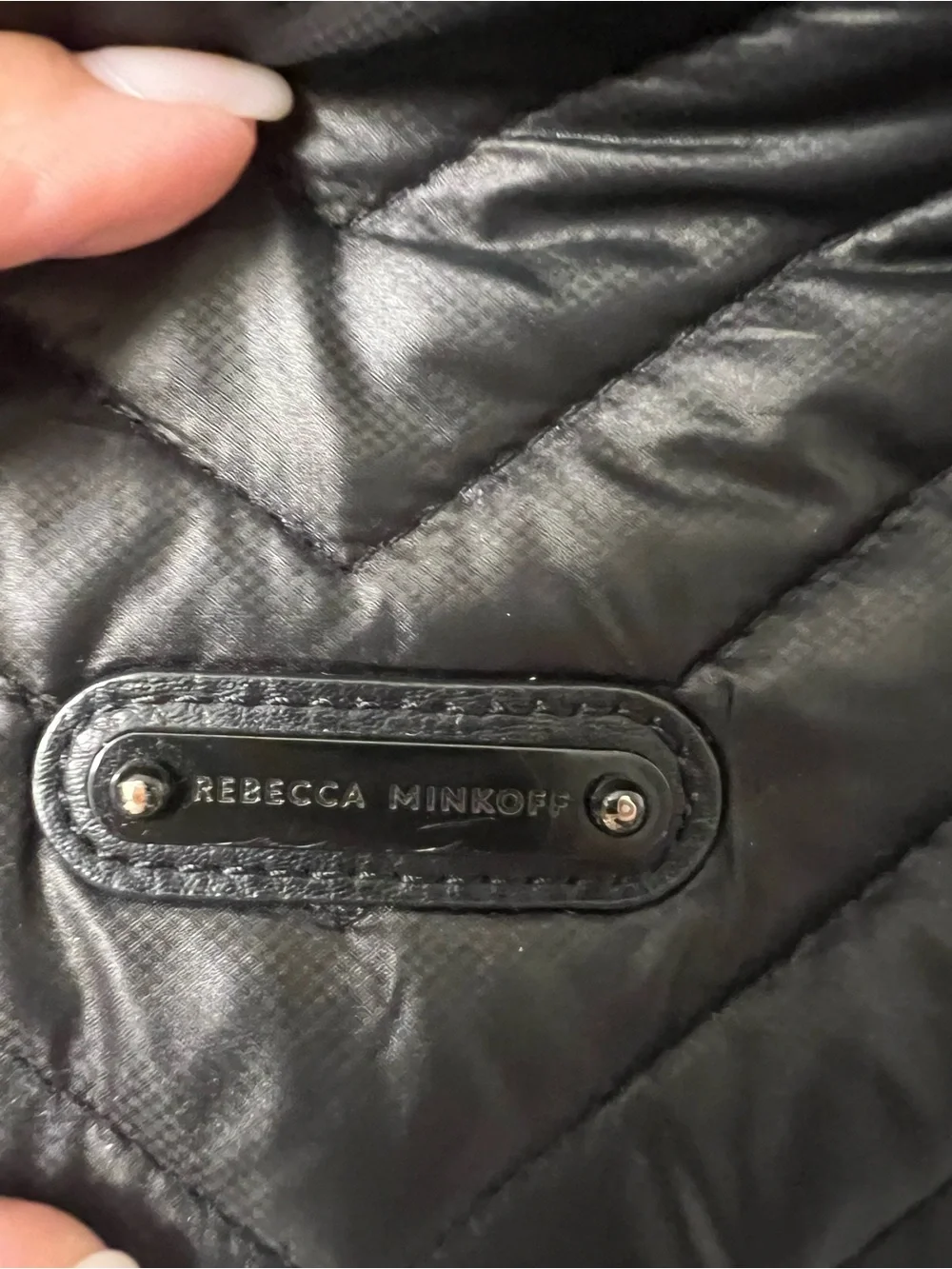 Rebecca Minkoff: Black Quilted Crossbody Shoulder Bag - Women